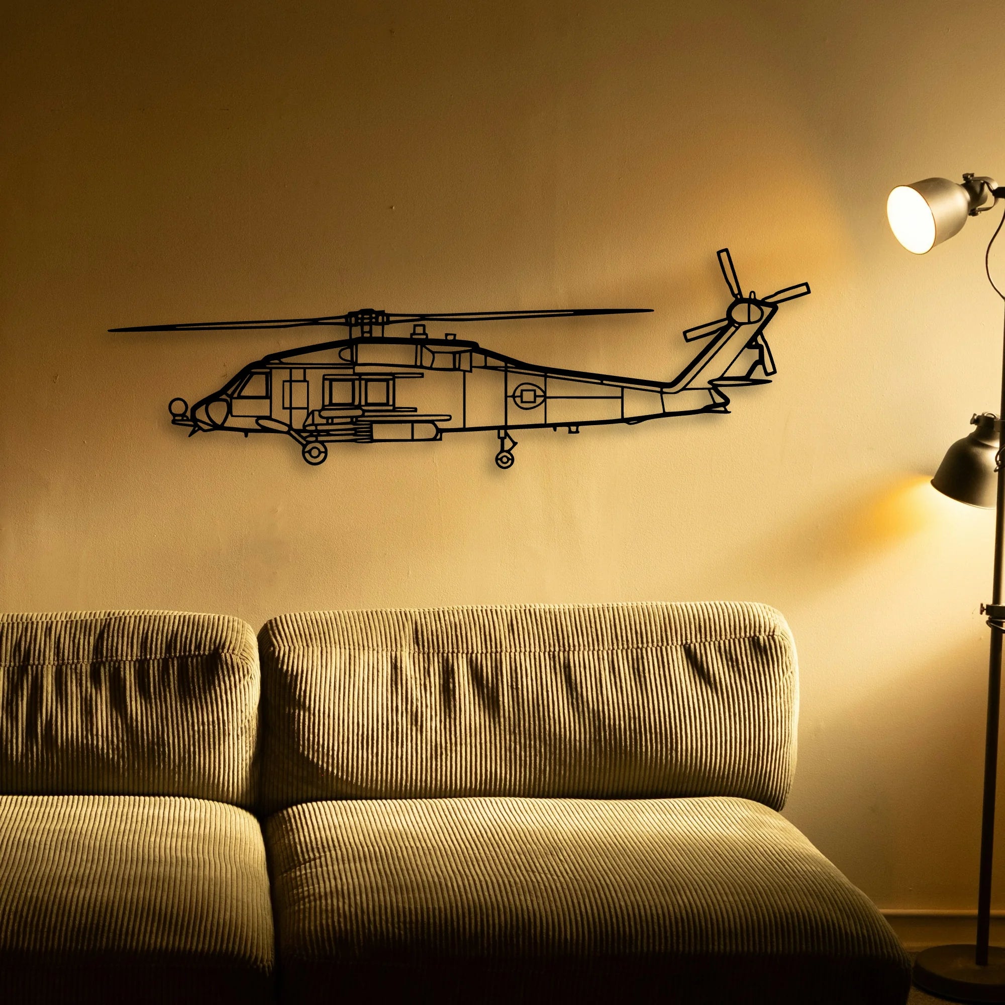 JA37 C Viggen Fighter Classic Aircraft Silhouette Metal Wall Art - Tinvibe