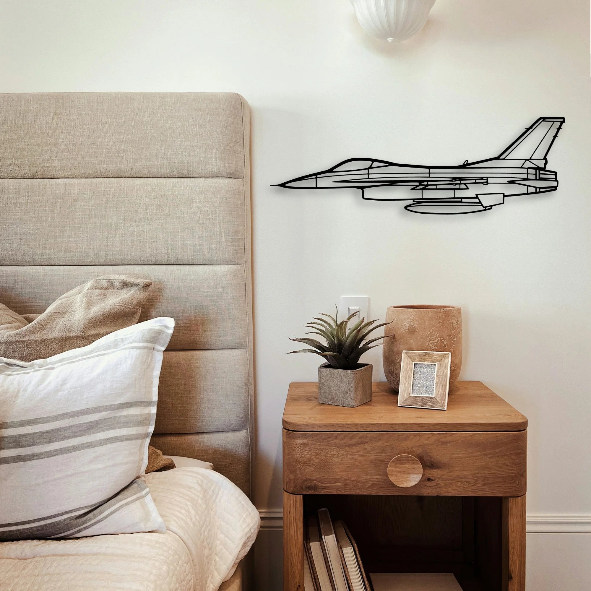 Jn 4A Classic Aircraft Silhouette Metal Wall Art - Tinvibe