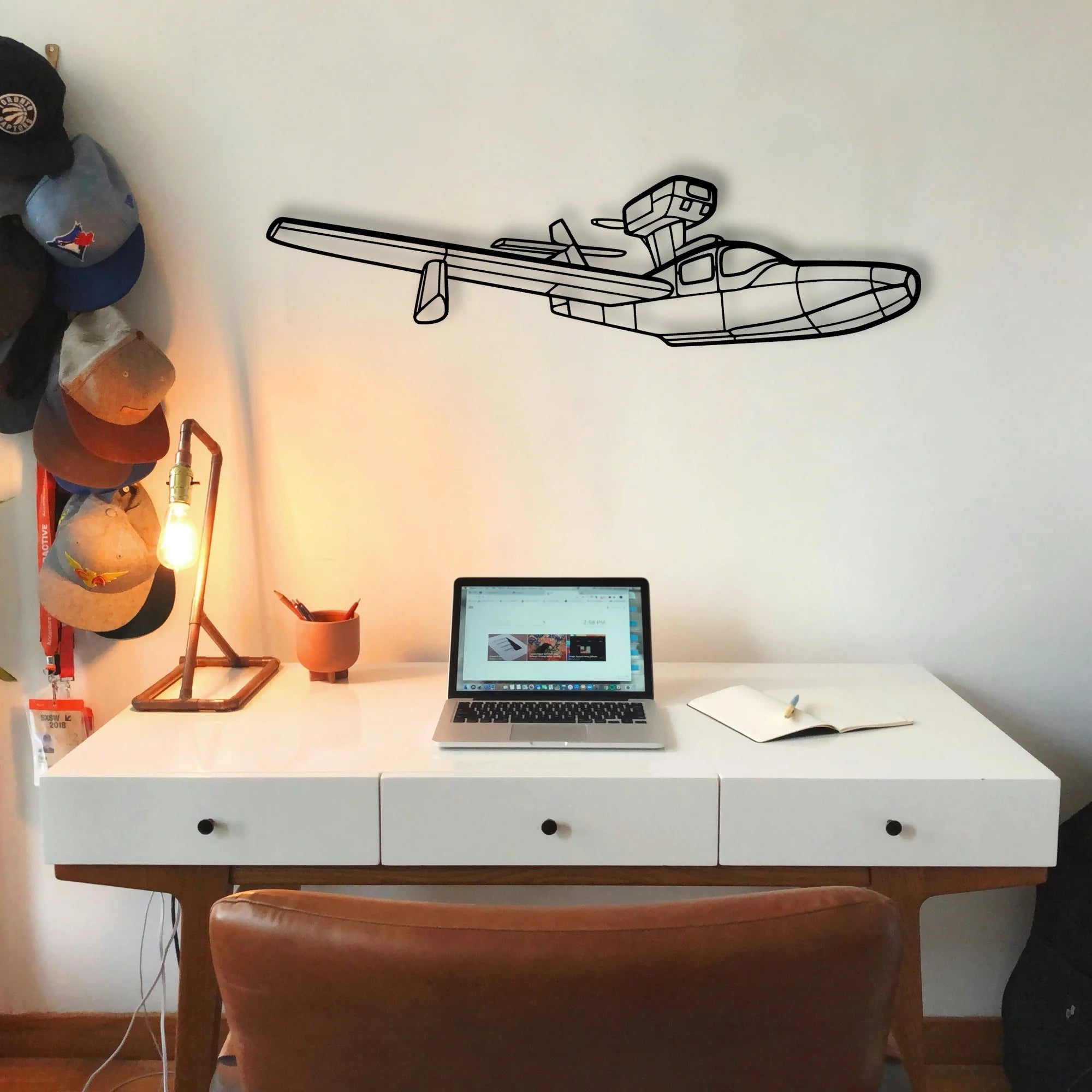 Jumper Diy Classic Aircraft Silhouette Metal Wall Art - Tinvibe