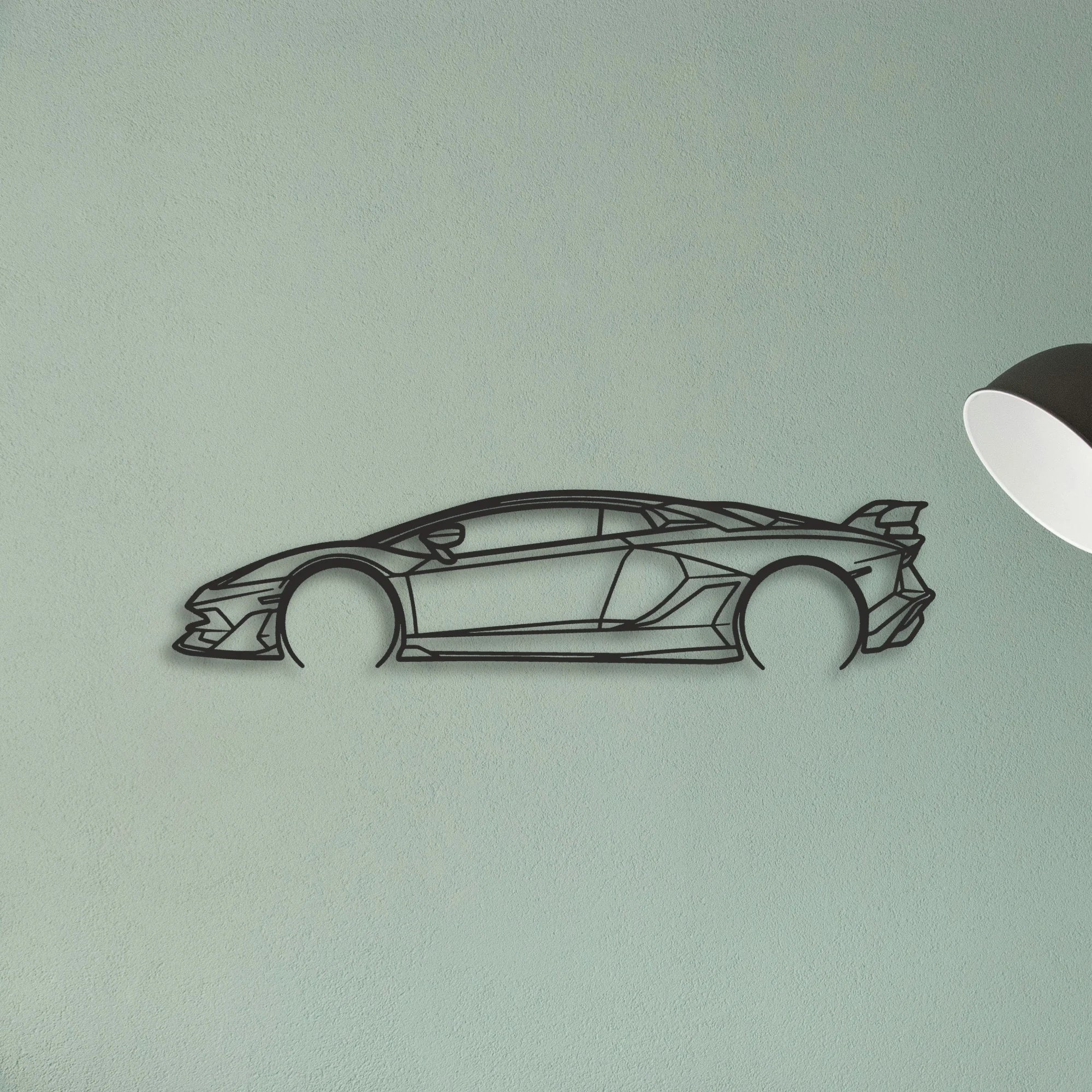 Lamborghini Aventador Classic Silhouette Metal Wall Art - Tinvibe