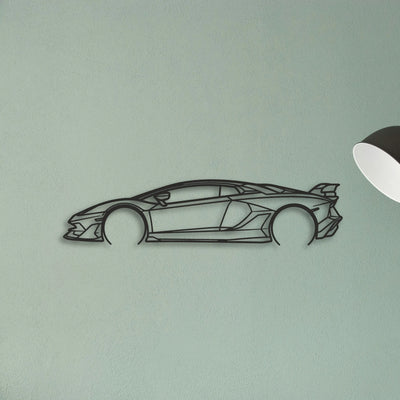 Lamborghini Aventador Classic Silhouette Metal Wall Art - Tinvibe