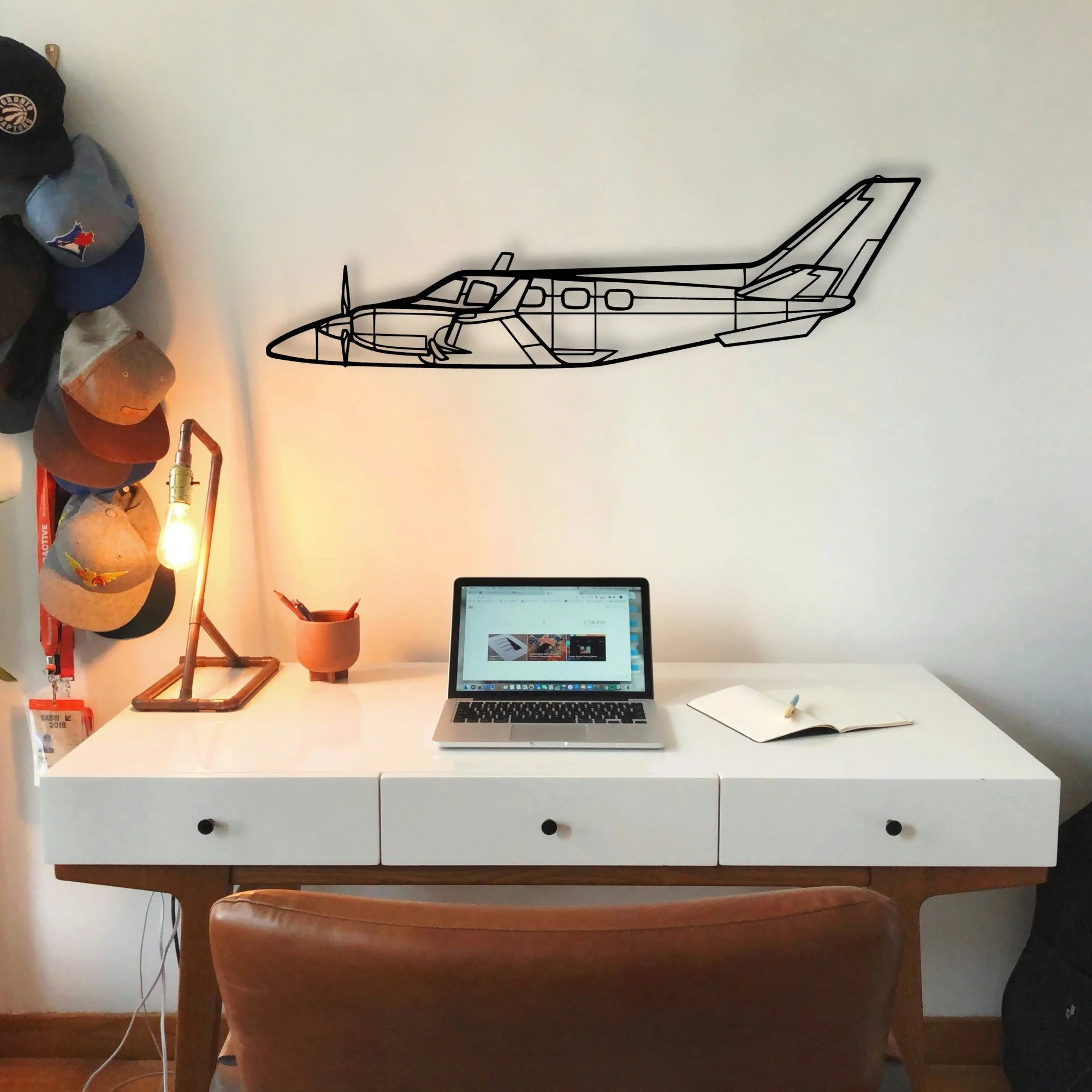 M20C Classic Aircraft Silhouette Metal Wall Art - Tinvibe