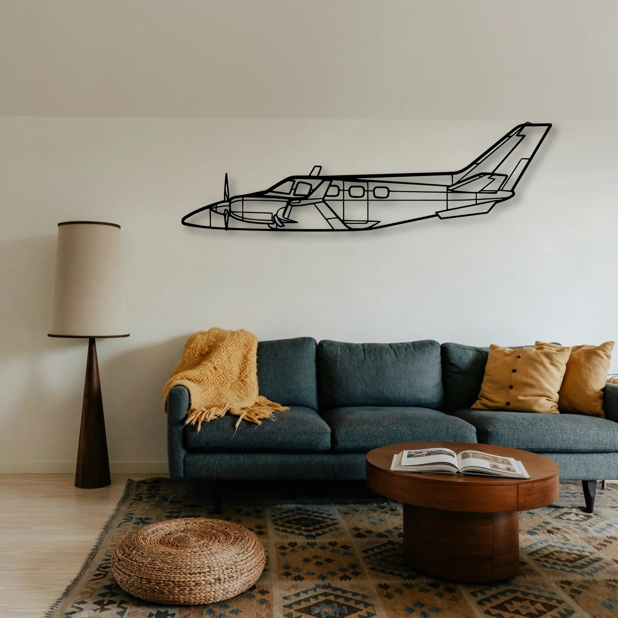 M20C Classic Aircraft Silhouette Metal Wall Art - Tinvibe