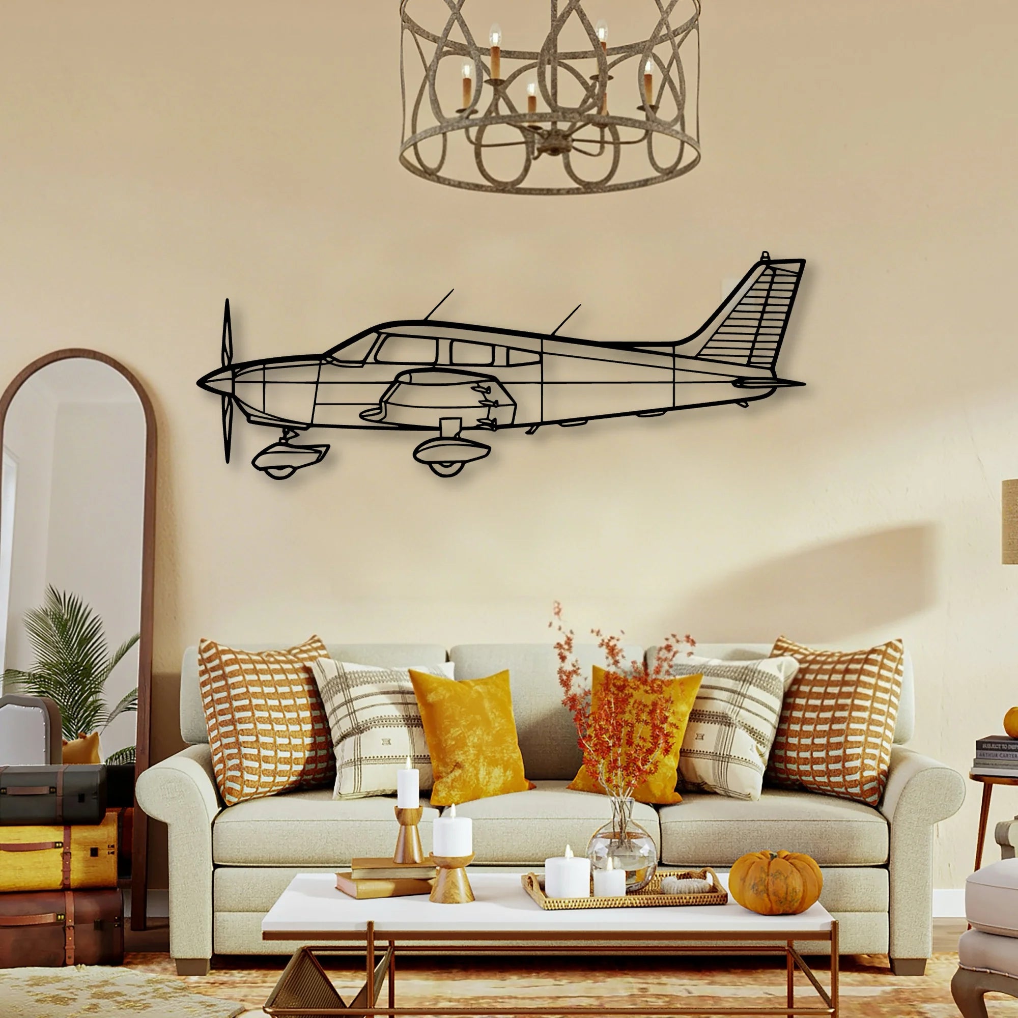 M20K Classic Aircraft Silhouette Metal Wall Art - Tinvibe