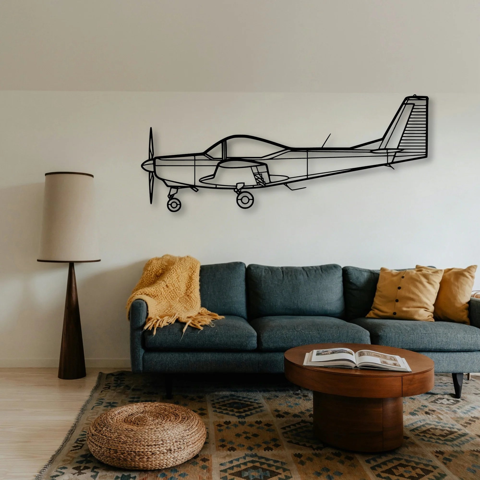 M20M Classic Aircraft Silhouette Metal Wall Art - Tinvibe