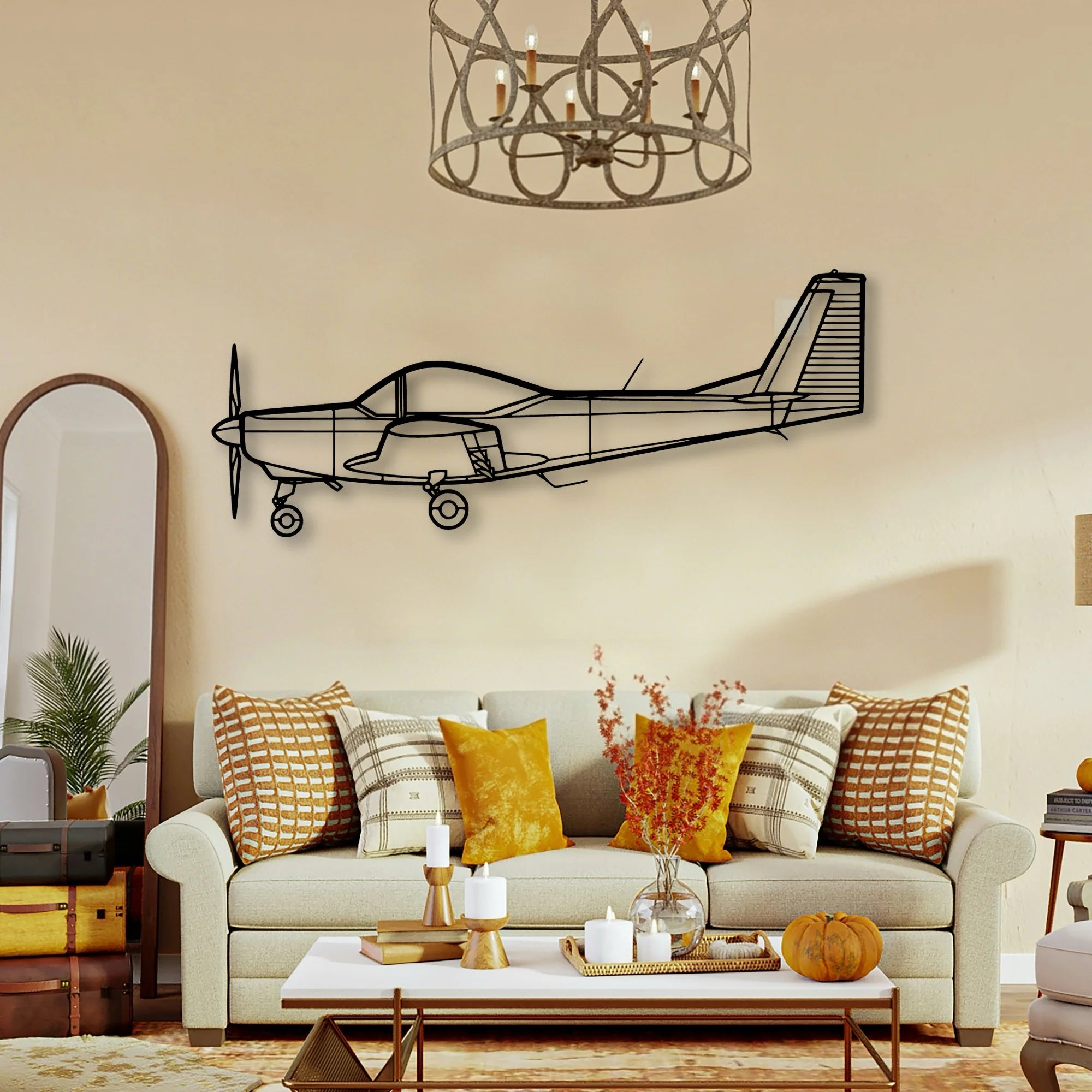 M20M Classic Aircraft Silhouette Metal Wall Art - Tinvibe
