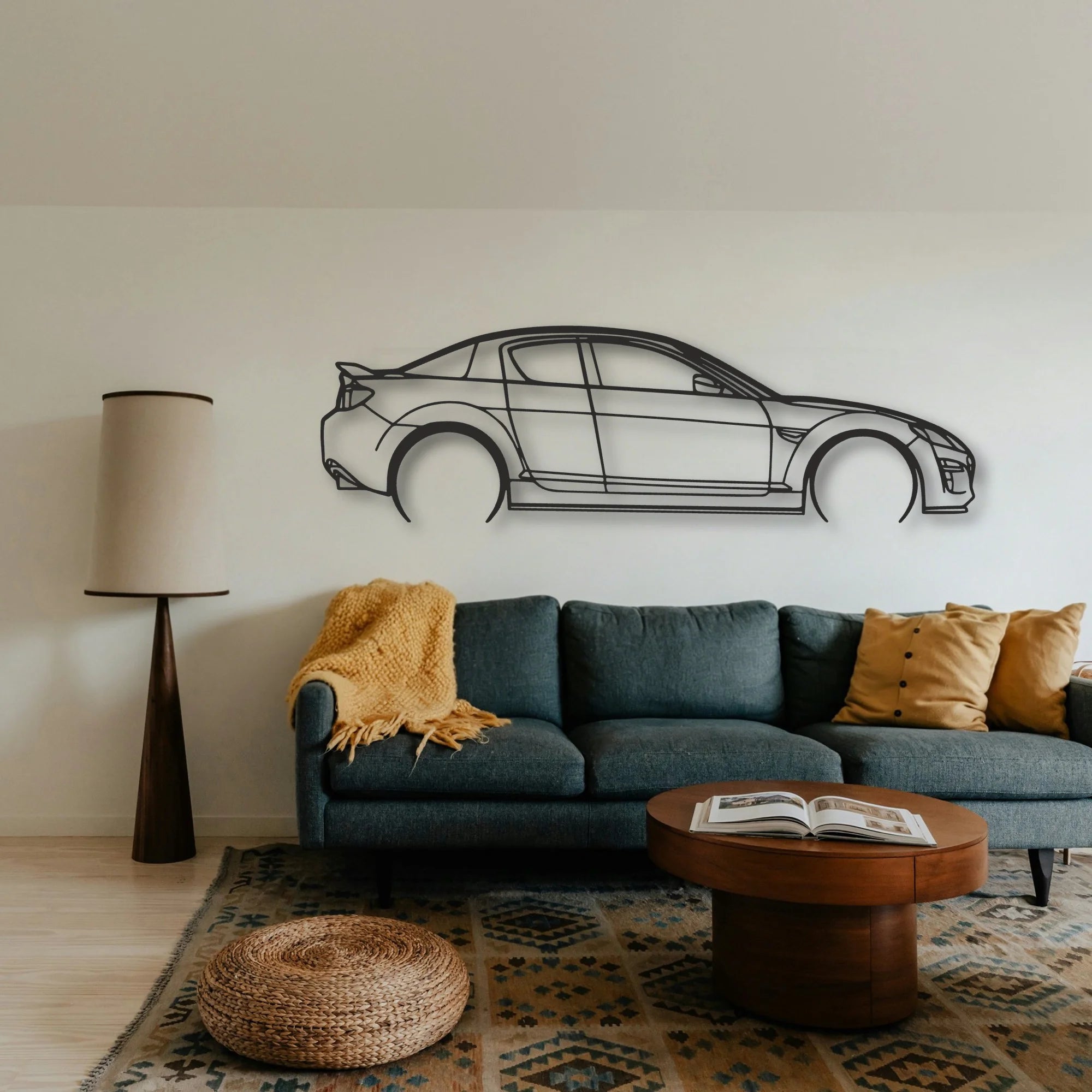 Mazda RX8 Classic Silhouette Metal Wall Art - Tinvibe