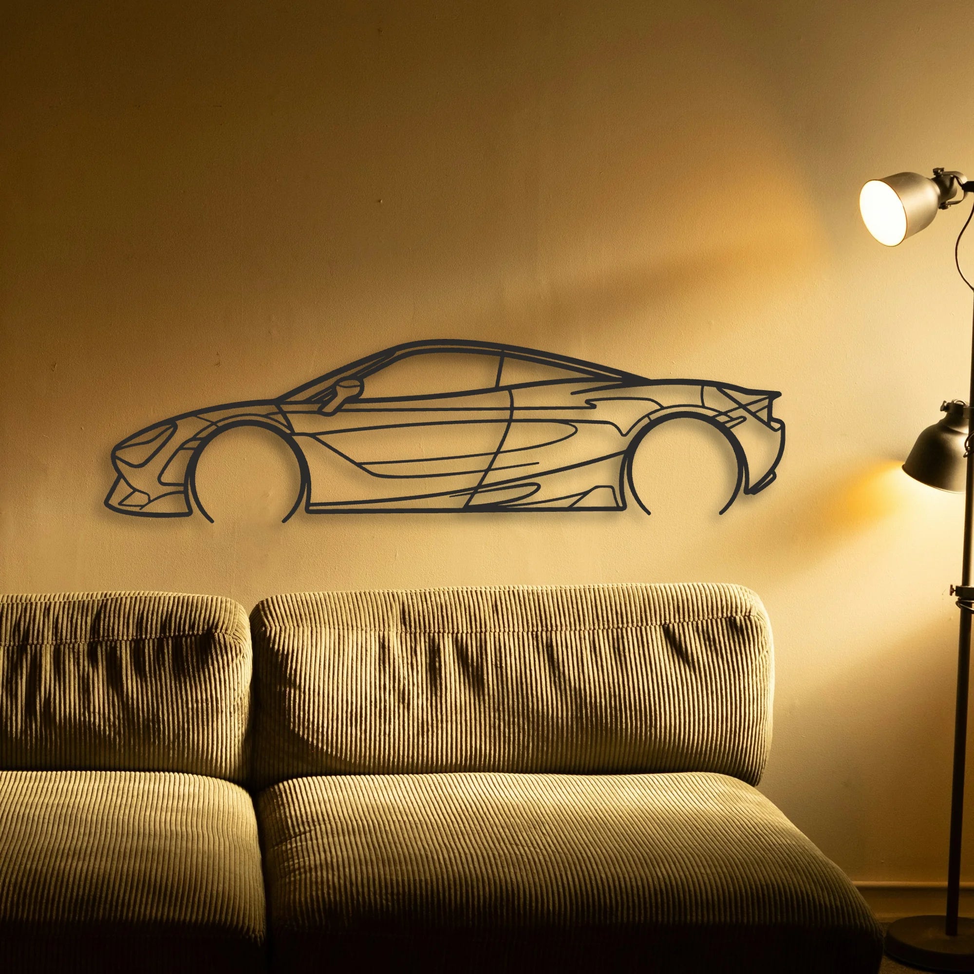 Mclaren 720s Classic Silhouette Metal Wall Art - Tinvibe