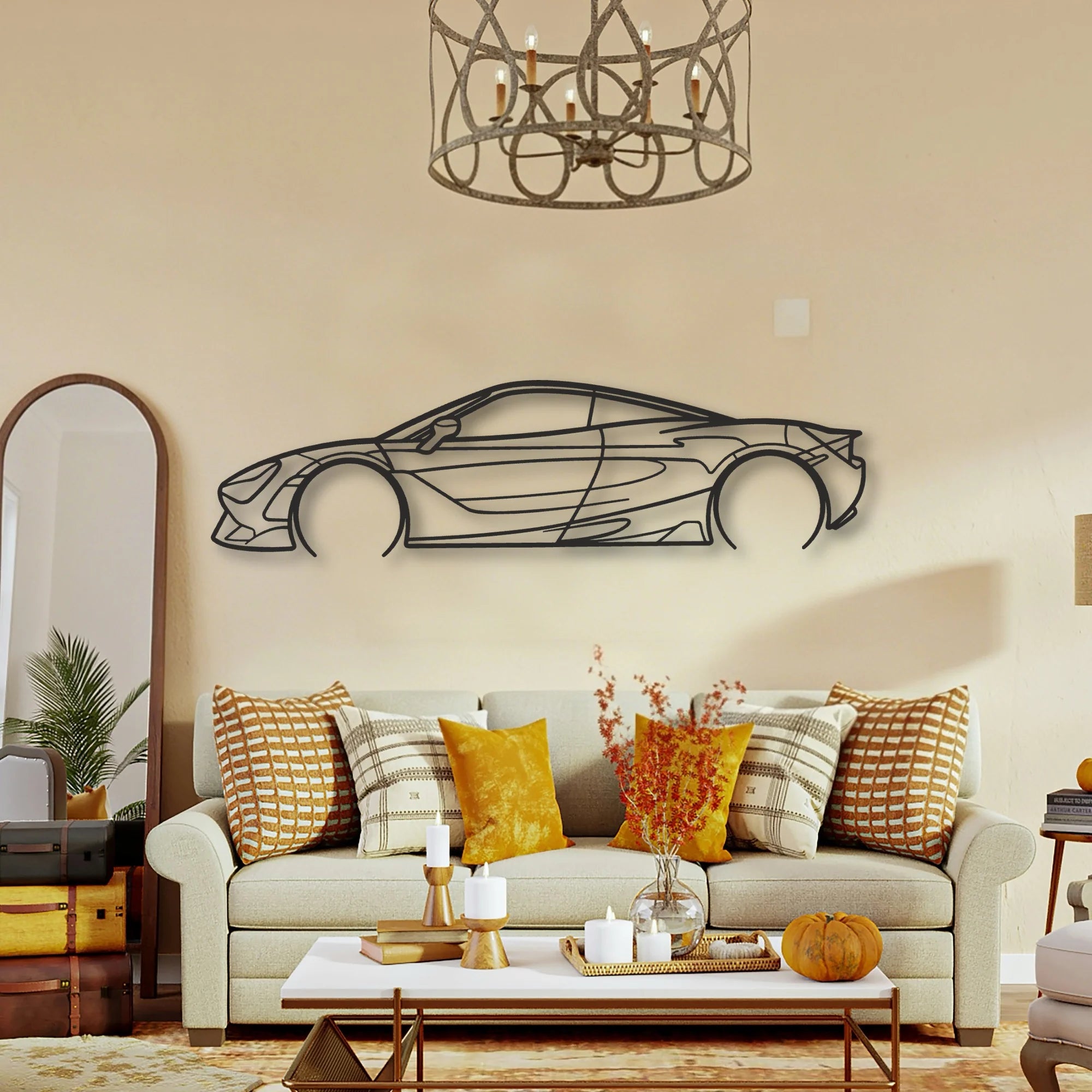 Mclaren 720s Classic Silhouette Metal Wall Art - Tinvibe
