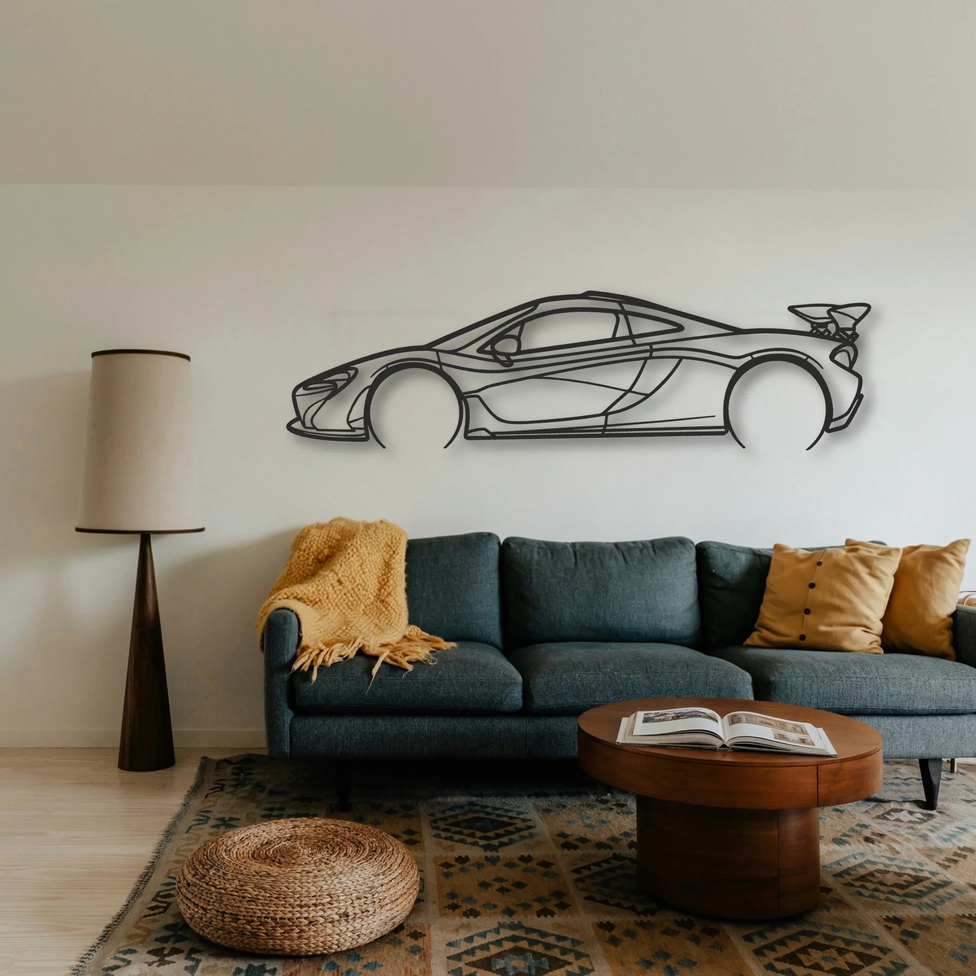 Mclaren P1 Classic Silhouette Metal Wall Art - Tinvibe