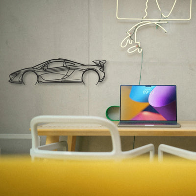Mclaren P1 Classic Silhouette Metal Wall Art - Tinvibe