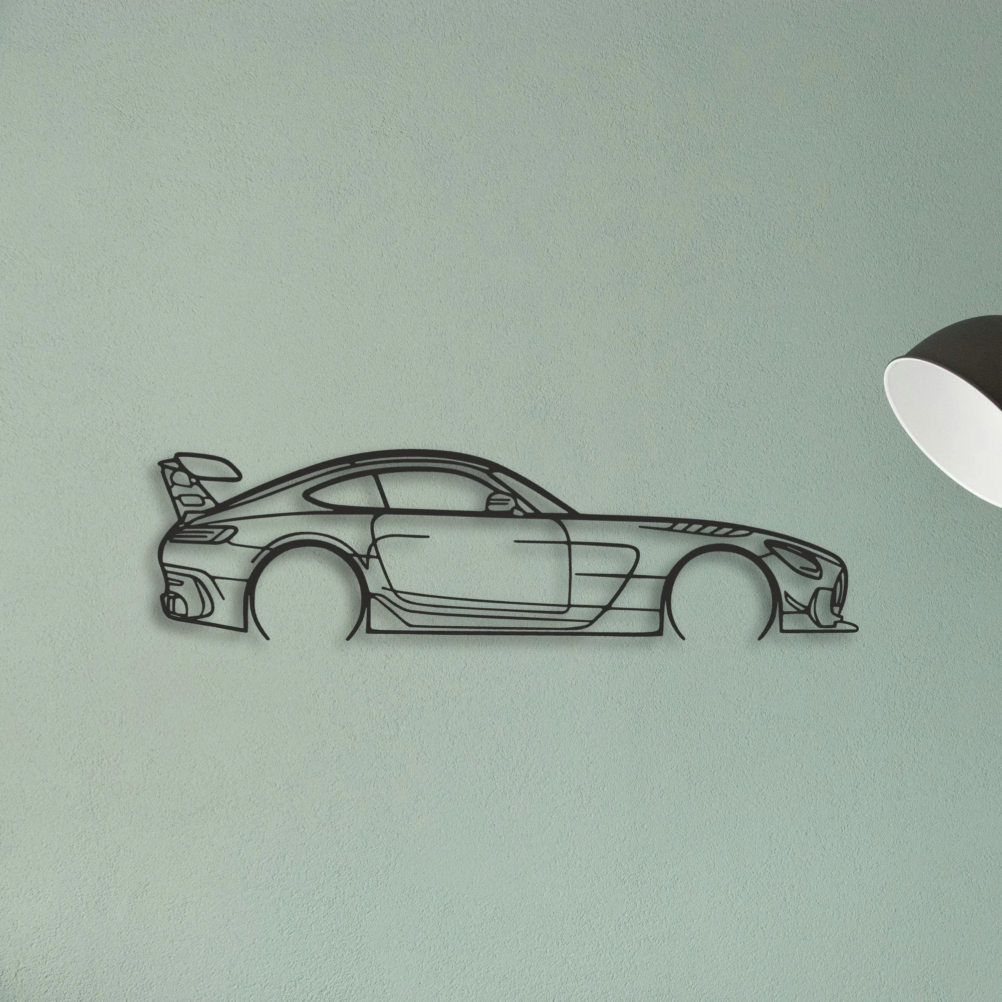 Mercedes AMG GT Classic Silhouette Metal Wall Art - Tinvibe