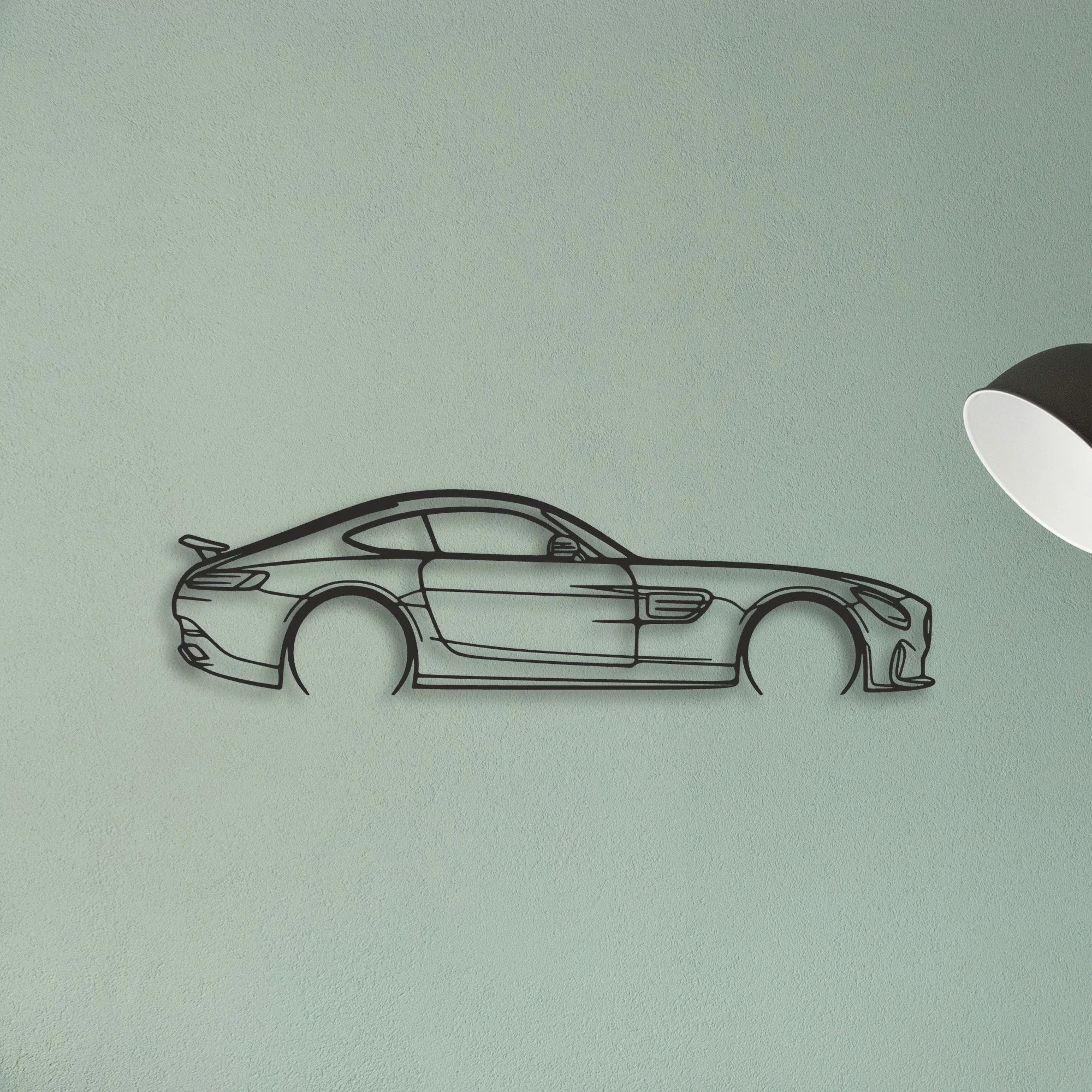 Mercedes AMG GTS Classic Silhouette Metal Wall Art - Tinvibe
