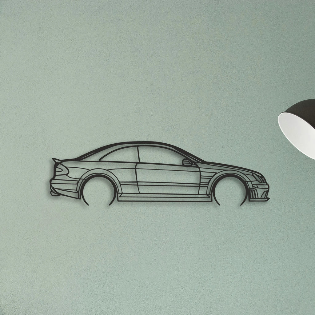 Mercedes CLK63 Classic Silhouette Metal Wall Art - Tinvibe