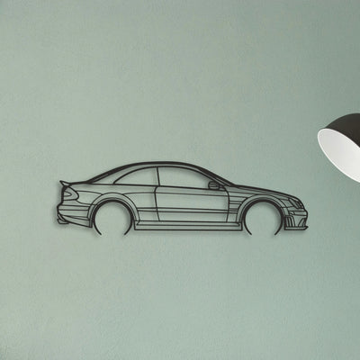 Mercedes CLK63 Classic Silhouette Metal Wall Art - Tinvibe