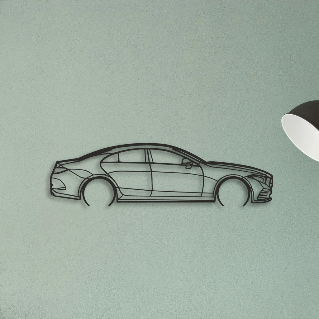 Mercedes CLS Classic Silhouette Metal Wall Art - Tinvibe
