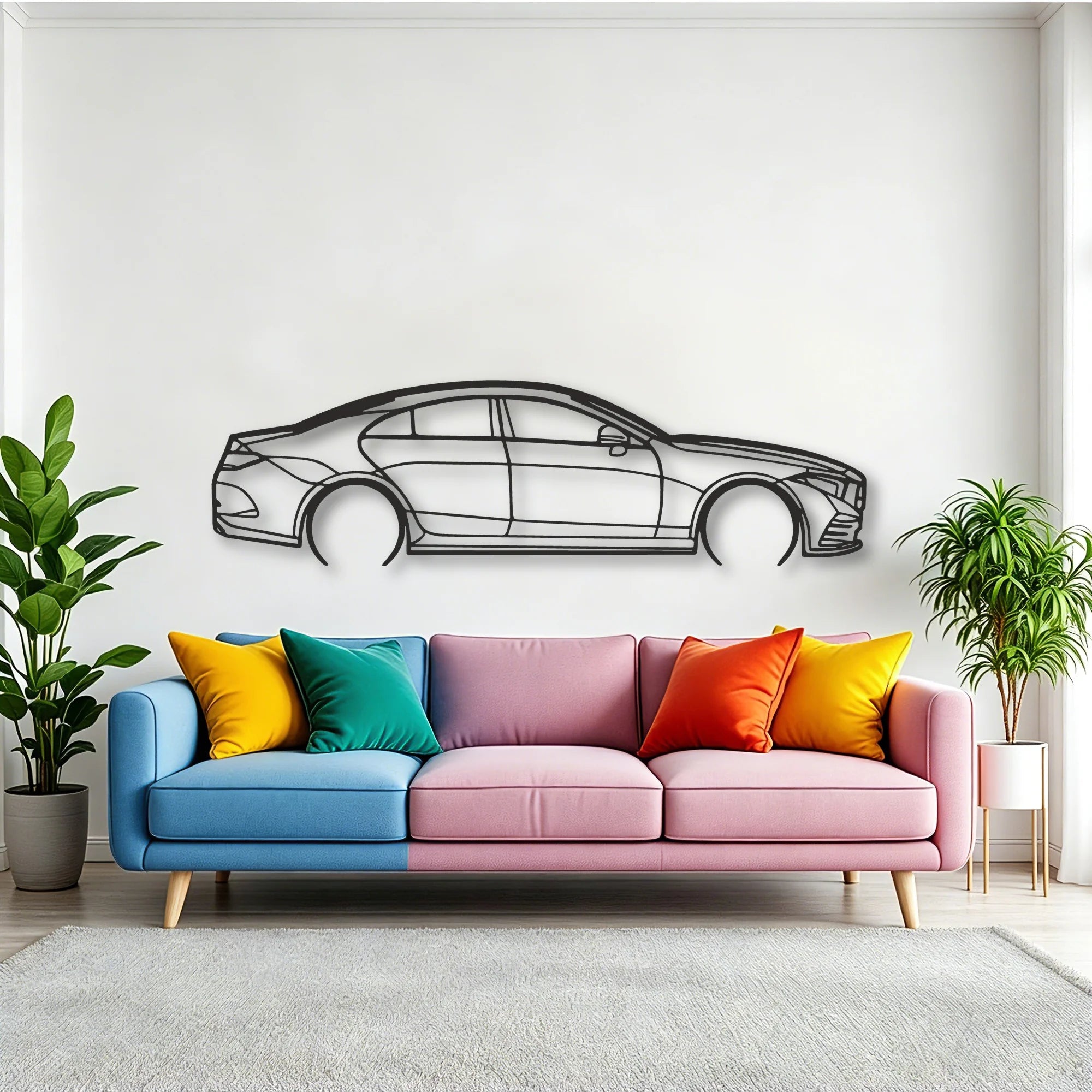 Mercedes CLS Classic Silhouette Metal Wall Art - Tinvibe