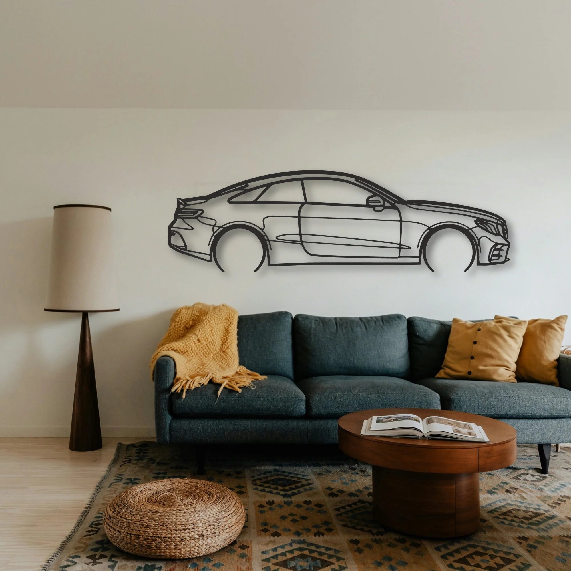 Mercedes E53 AMG Classic Silhouette Metal Wall Art - Tinvibe