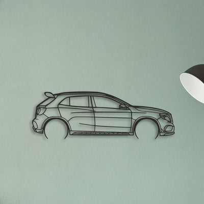 Mercedes GLA 45 Classic Silhouette Metal Wall Art - Tinvibe