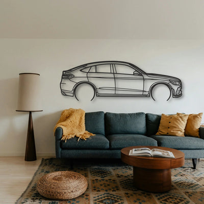 Mercedes GLC Coupe Classic Silhouette Metal Wall Art - Tinvibe