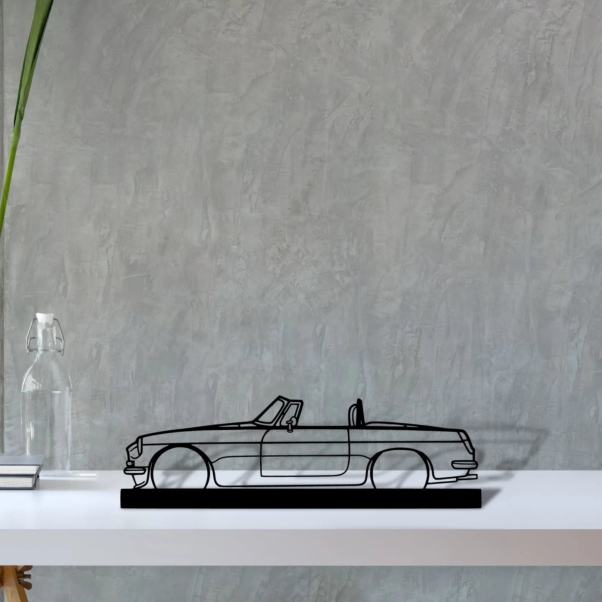 mgb-roadster-1969 Silhouette Metal Art Stand - Tinvibe
