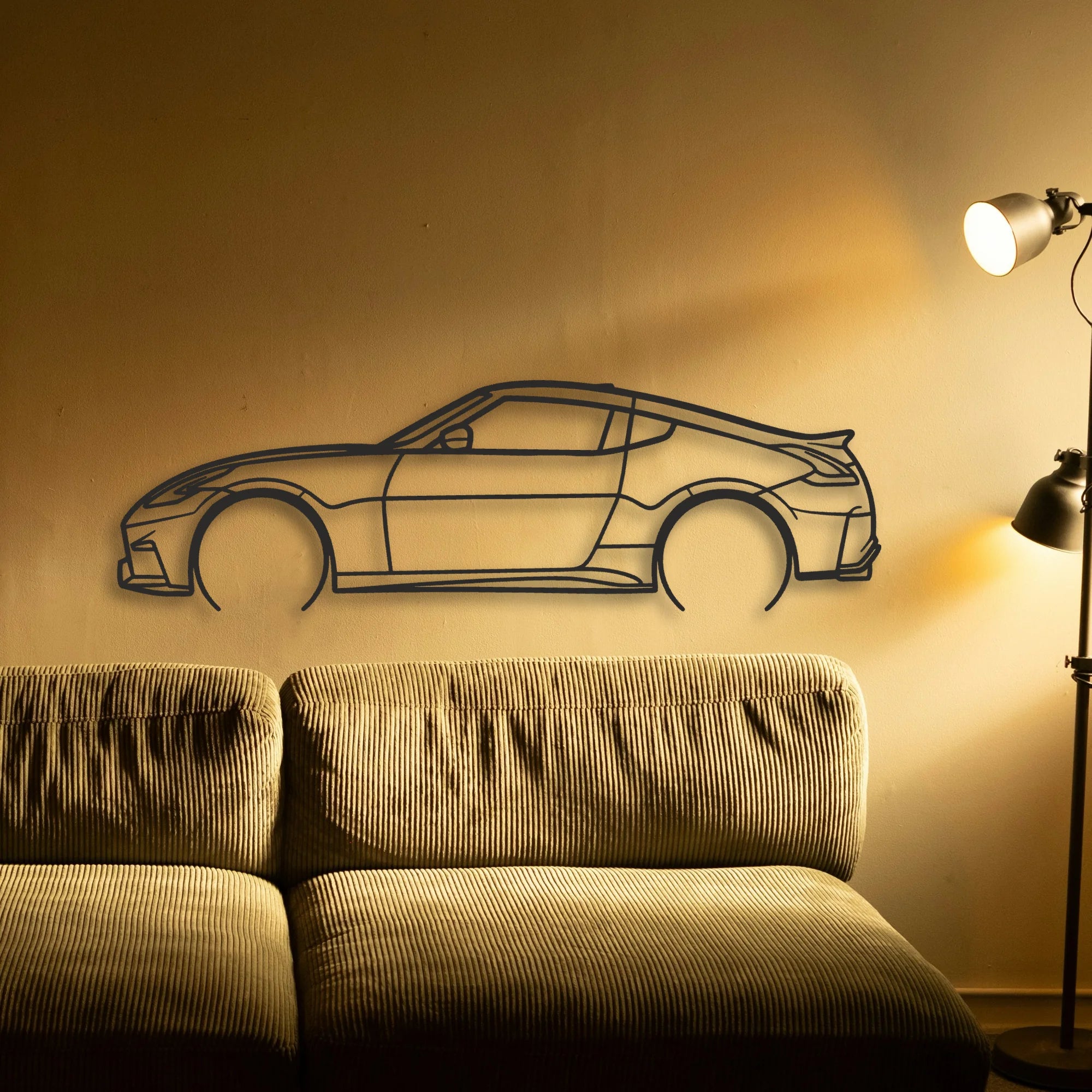 Nissan 350z Classic Silhouette Metal Wall Art - Tinvibe