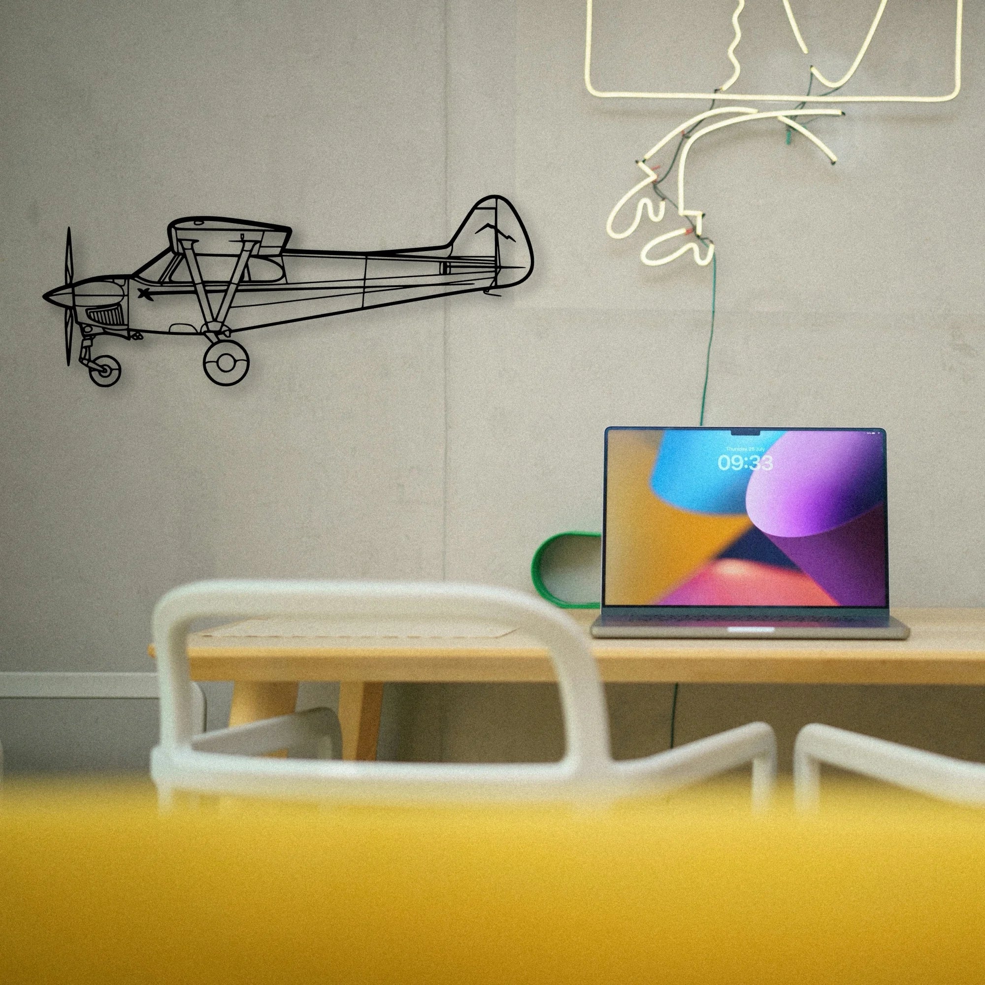 Nxcub Classic Aircraft Silhouette Metal Wall Art - Tinvibe