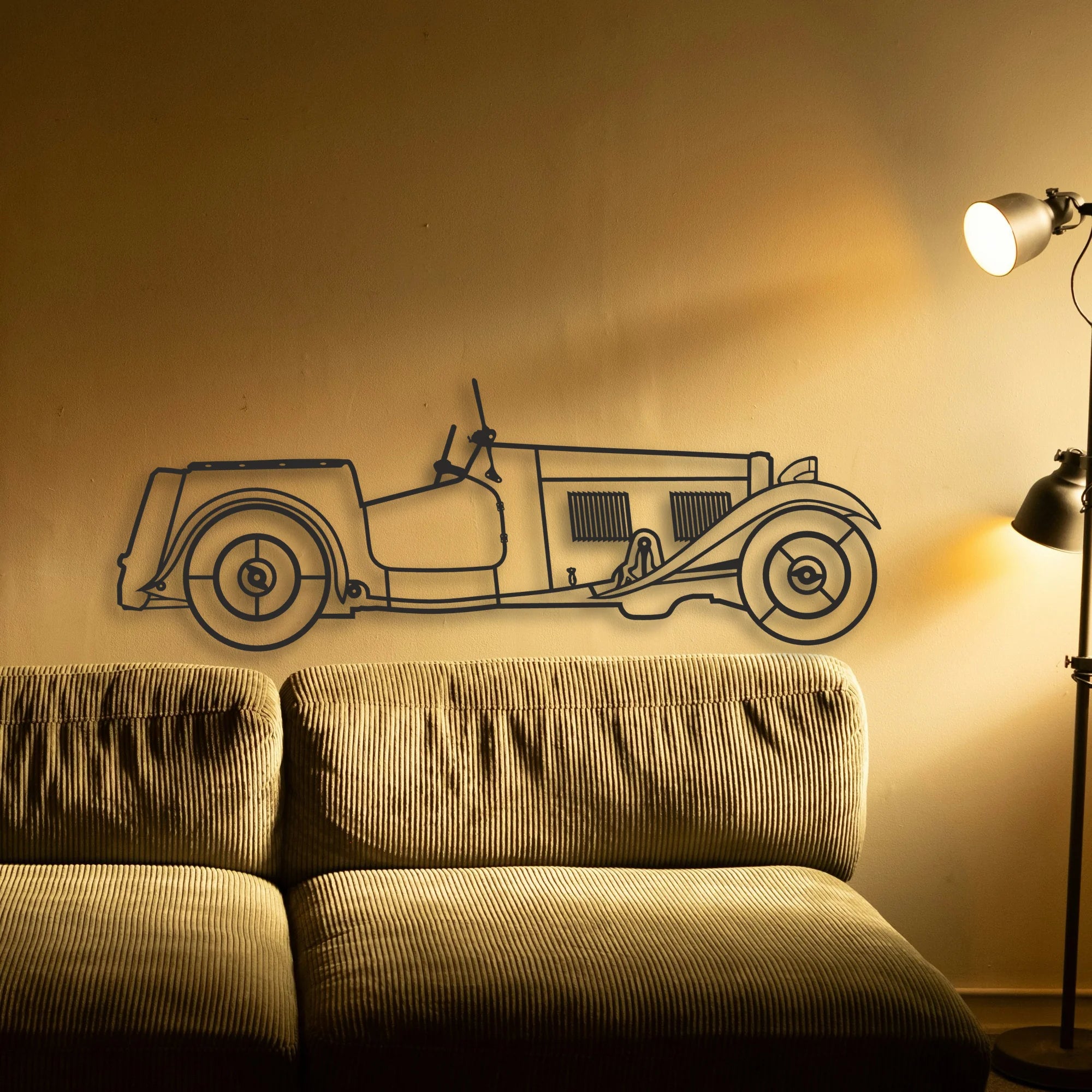 OLD Classic CAR Classic Silhouette Metal Wall Art - Tinvibe
