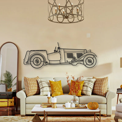 OLD Classic CAR Classic Silhouette Metal Wall Art - Tinvibe