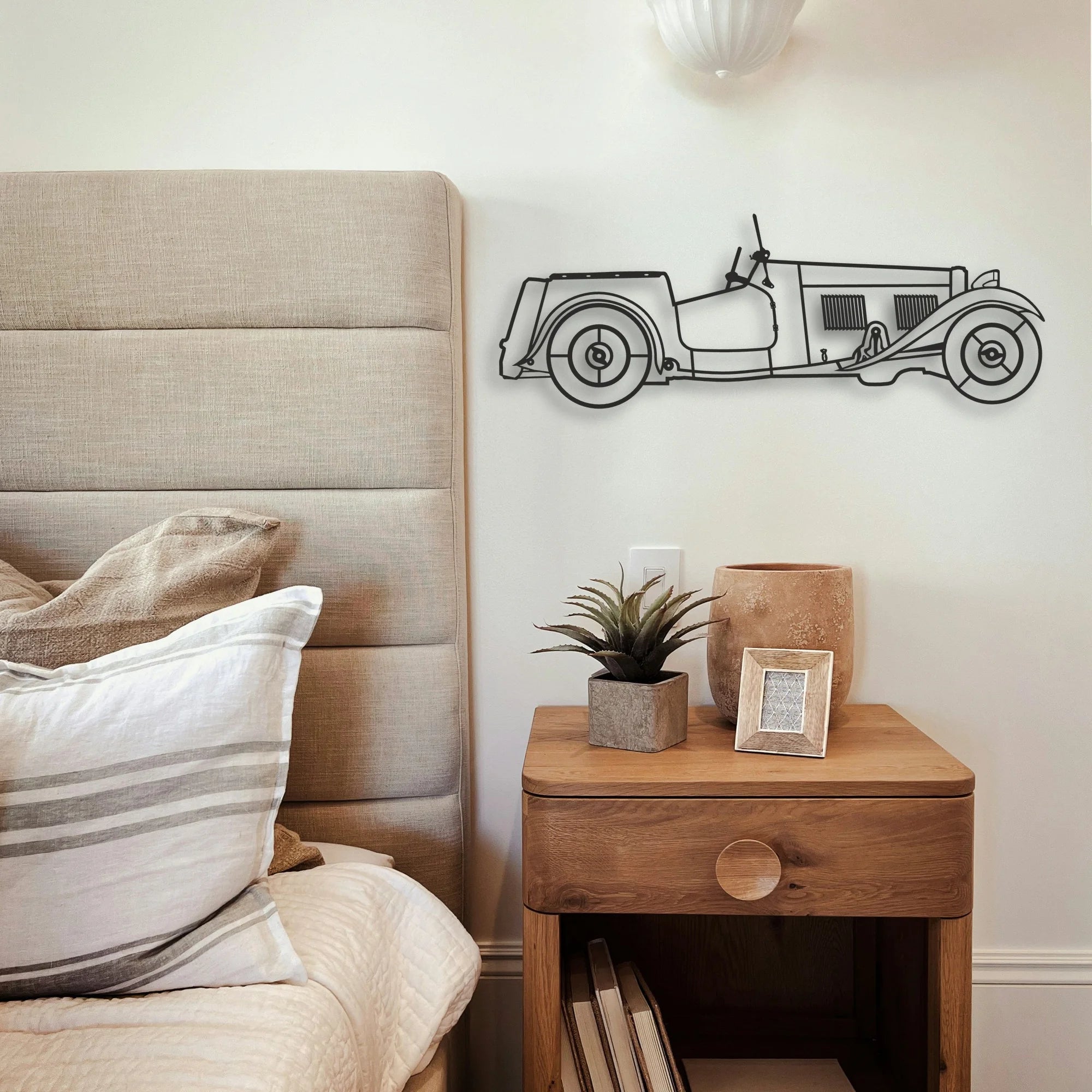 OLD Classic CAR Classic Silhouette Metal Wall Art - Tinvibe