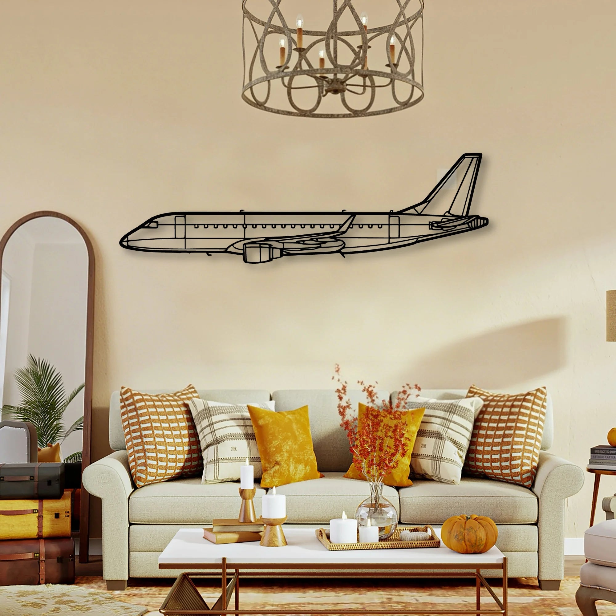 PA 12 Super Cruiser Classic Aircraft Silhouette Metal Wall Art - Tinvibe