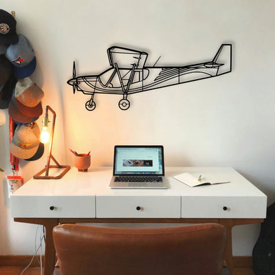 PA 24 Comanche Classic Aircraft Silhouette Metal Wall Art - Tinvibe
