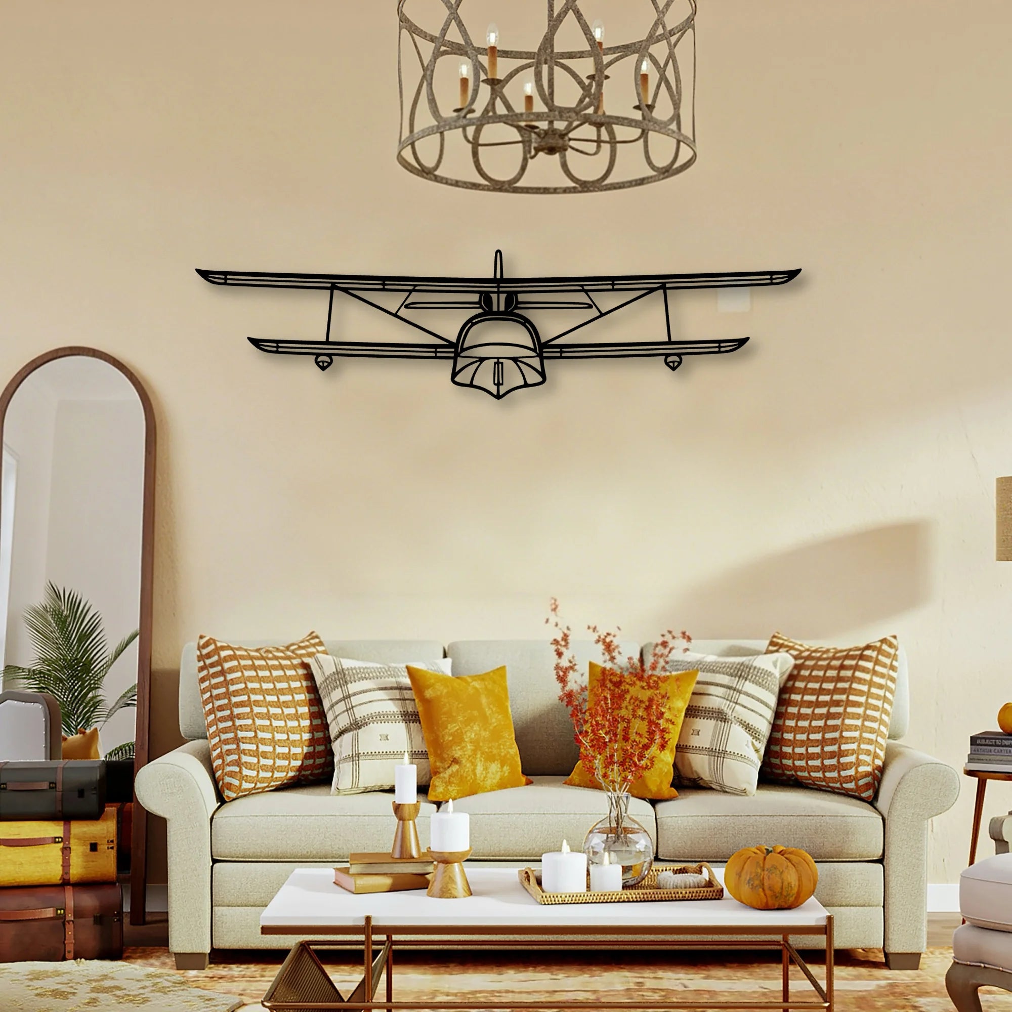 PA 44 Seminole Classic Aircraft Silhouette Metal Wall Art - Tinvibe