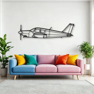 Piper Classic Aircraft Silhouette Metal Wall Art - Tinvibe