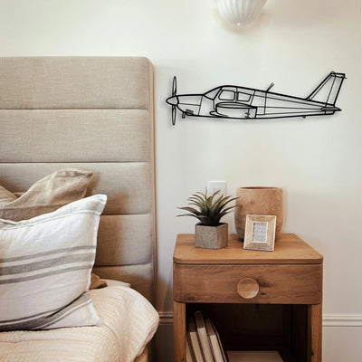 Piper Classic Aircraft Silhouette Metal Wall Art - Tinvibe