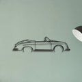 Porsche 356 Speedster Classic Silhouette Metal Wall Art - Tinvibe