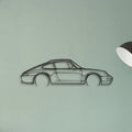 Porsche 911 Model 993 Classic Silhouette Metal Wall Art - Tinvibe