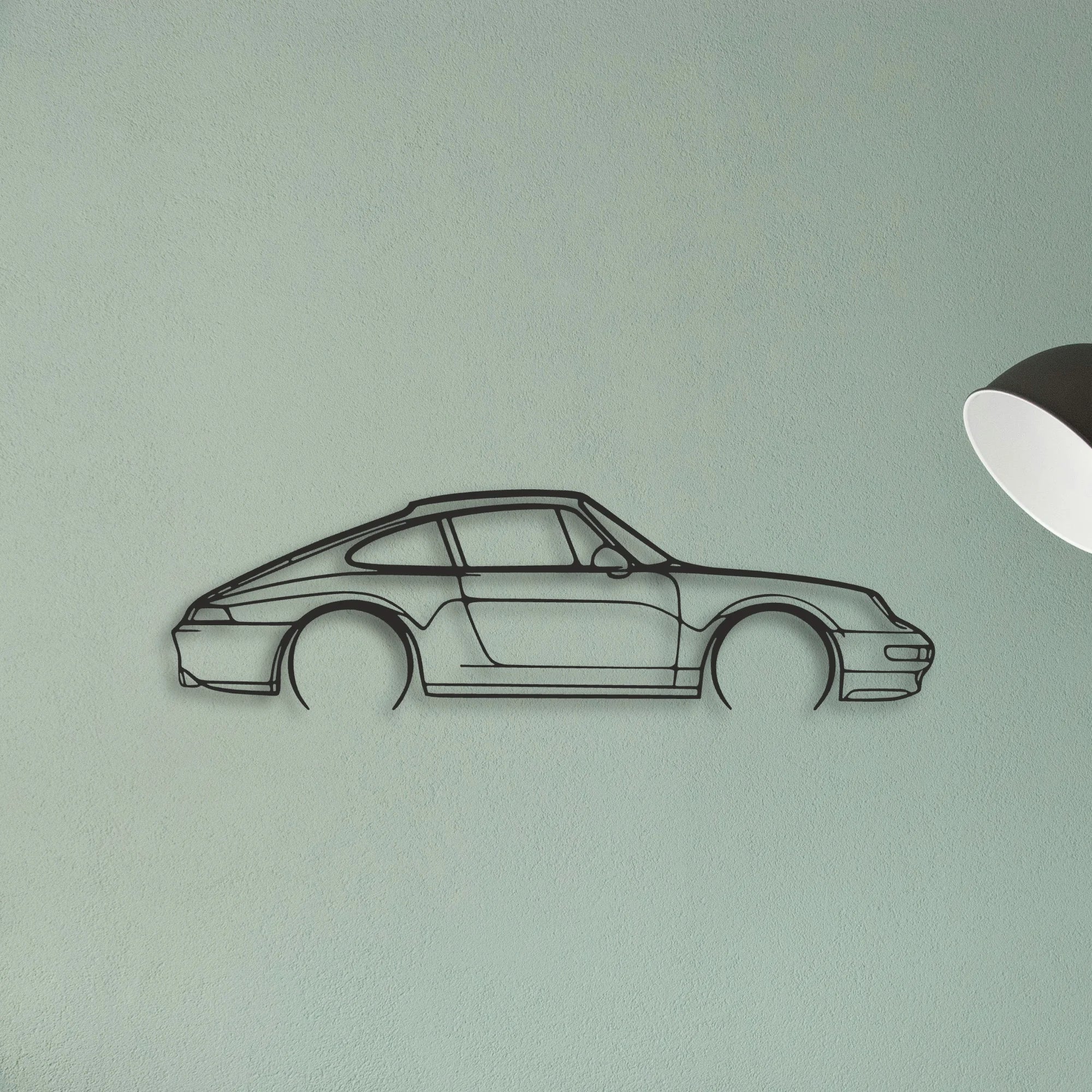Porsche 911 Model 993 Classic Silhouette Metal Wall Art - Tinvibe