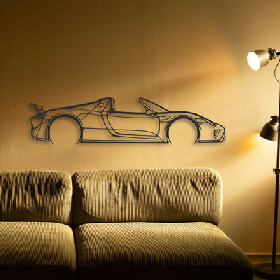Porsche 918 Spider Classic Silhouette Metal Wall Art - Tinvibe