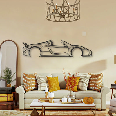 Porsche 918 Spider Classic Silhouette Metal Wall Art - Tinvibe