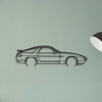 Porsche 928 GTS Classic Silhouette Metal Wall Art - Tinvibe