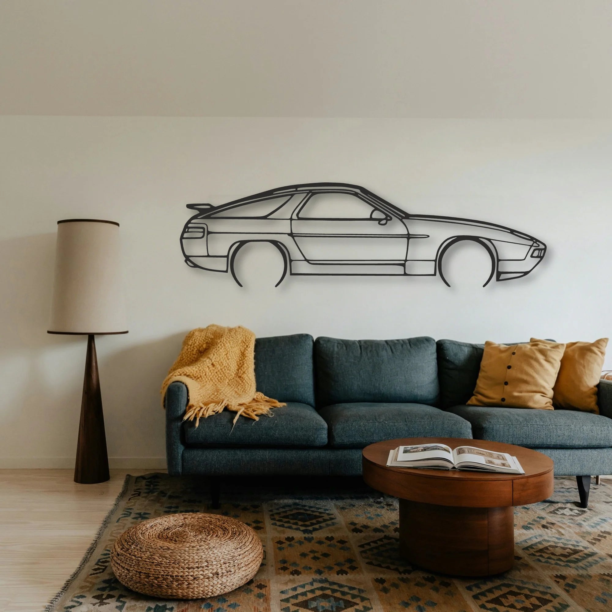 Porsche 928 GTS Classic Silhouette Metal Wall Art - Tinvibe