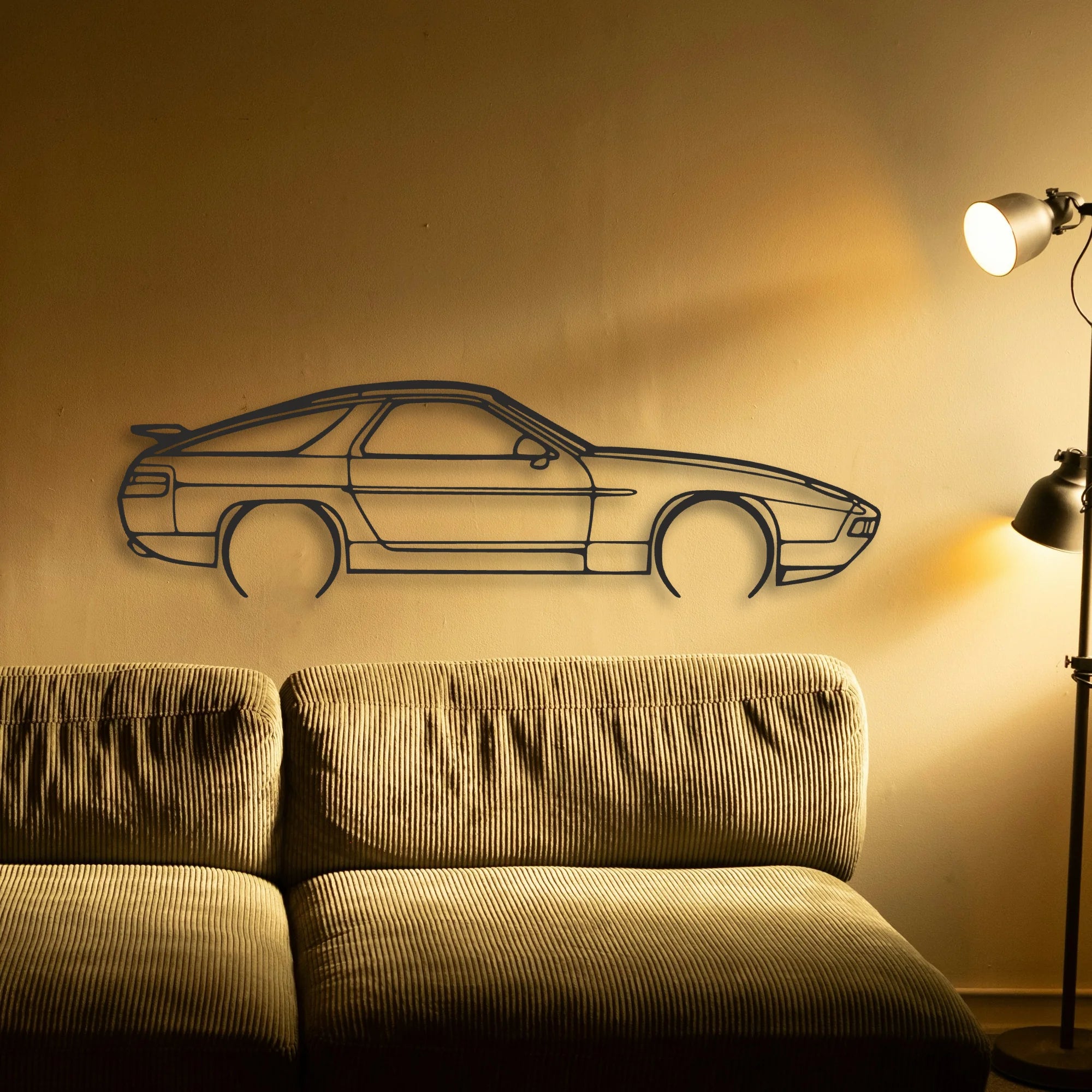 Porsche 928 GTS Classic Silhouette Metal Wall Art - Tinvibe