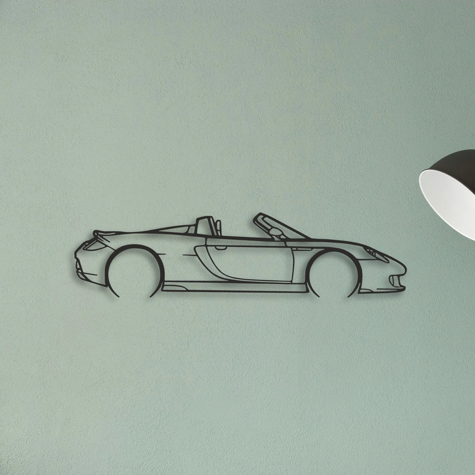 Porsche Carrera GT Classic Silhouette Metal Wall Art - Tinvibe