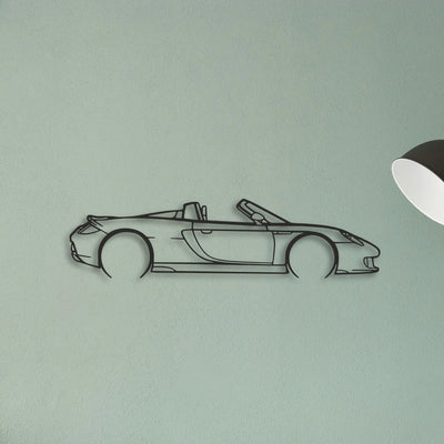 Porsche Carrera GT Classic Silhouette Metal Wall Art - Tinvibe