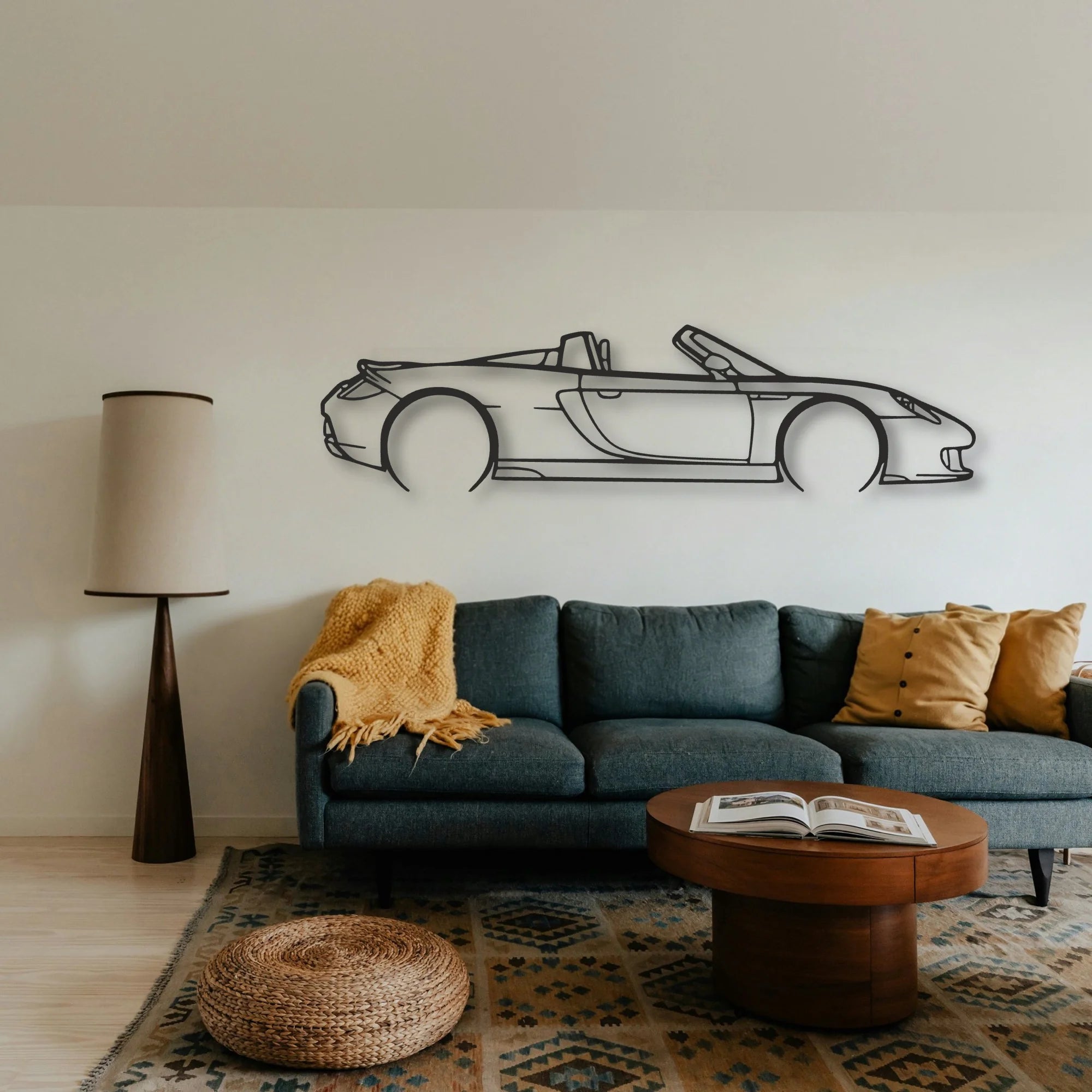 Porsche Carrera GT Classic Silhouette Metal Wall Art - Tinvibe
