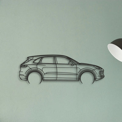 Porsche Cayenne Turbo Classic Silhouette Metal Wall Art - Tinvibe
