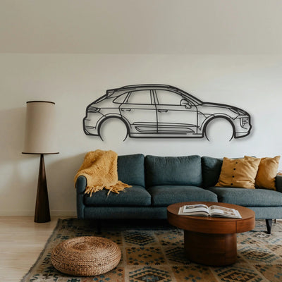 Porsche Macan GTS 95b Classic Silhouette Metal Wall Art - Tinvibe