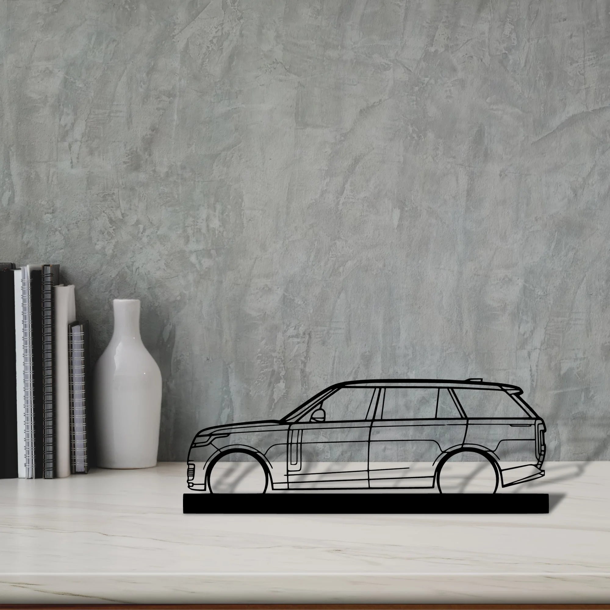 range-rover-2023 Silhouette Metal Art Stand - Tinvibe