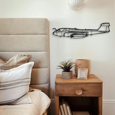 Rv 10 Classic Aircraft Silhouette Metal Wall Art - Tinvibe